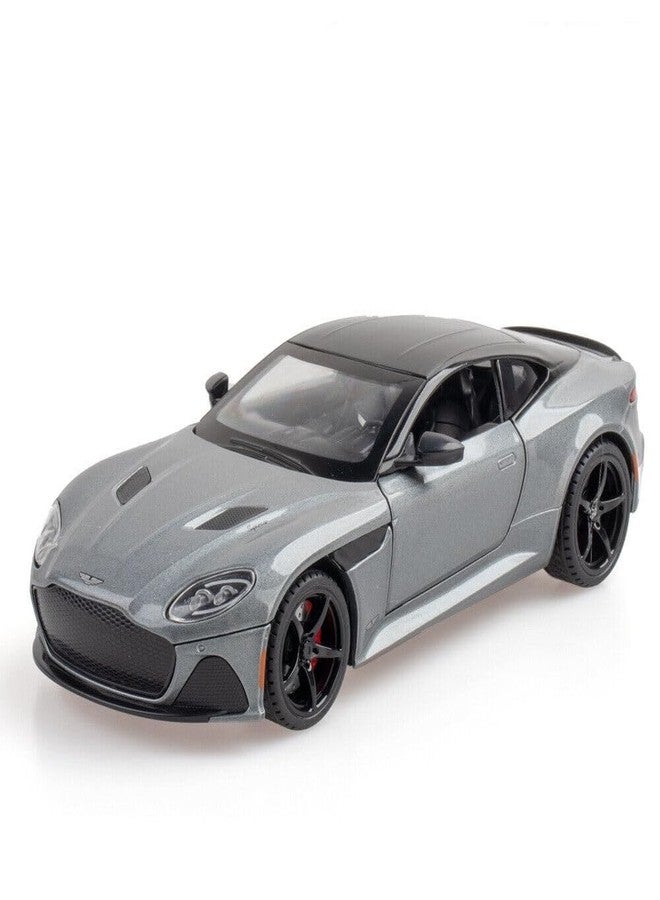 KENIRY Scale Exclusive Alloy Metal Pull Back Die-cast Car Model with Sound Light Mini Auto Toy for Kids Metal Model Toy Car with Sound and Light (1.22 Scale- Aston Martin -Grey) - Image 1